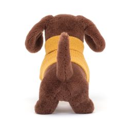 Jellycat Peluche Chien Saucisse Sweater Jaune - H 14 Cm Online