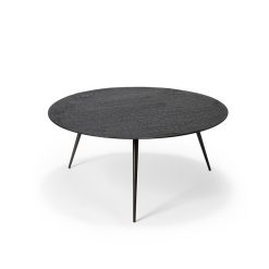 Ethnicraft Table Basse Luna En Mineaux - Noir - O 80 X H 35 Cm Best