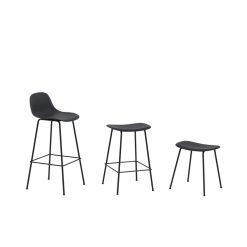 Muuto Tabouret Fiber Tube Noir + Assise Noir Clearance