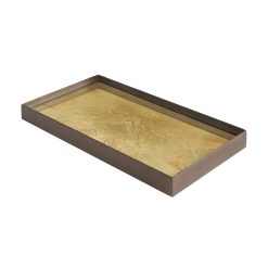 Ethnicraft Plateau En Verre Gold Leaf - Dore Clearance