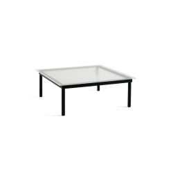 Hay Table Basse Kofi Chene Massif Noir & Verre Roseau Clair - L 100 X L 100 X H 36 Cm Wholesale