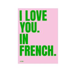 Sélectionné par Fleux Affiche I Love You In French - 50 X 70 Cm - Edition Limitee Fleux Wholesale