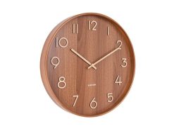 Sélectionné par Fleux Horloge Murale Pure En Bois De Tilleul - O 40 Cm - Dark Online